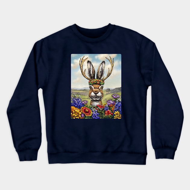 Ladybird's Jackalope Crewneck Sweatshirt by ChetArt